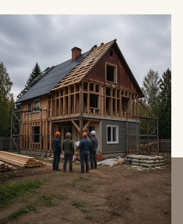 Реконструкция дачного дома в Осинниках под ключ с проектом